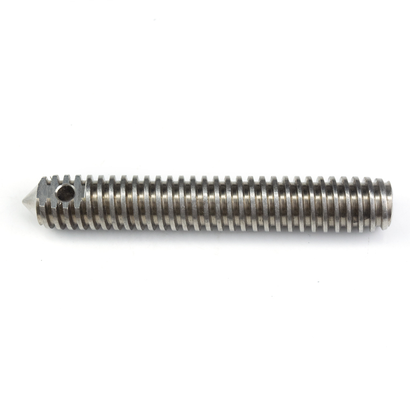 Customized Threaded Rod with Hole Flat Round Head Stainless Steel Cone Point Grub Screws
