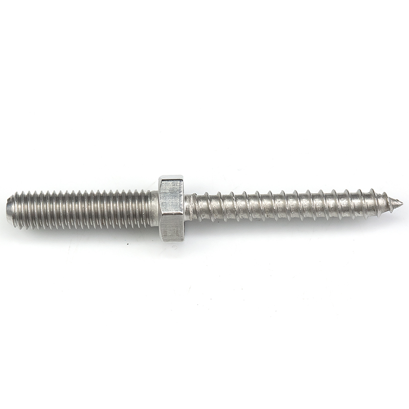 Customized Cold Forged Parts Stainless Steel Double Sided Slot Furniture Wood Screw Tapping Screw