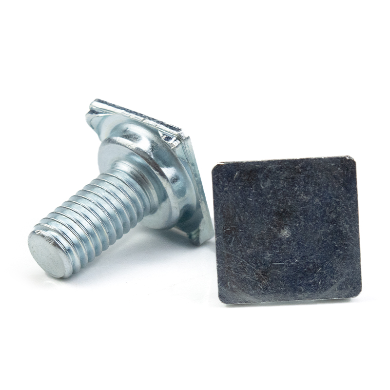 Customized Carbon Steel Blue Zinc Plated Square Head Hammer Head T Bolt