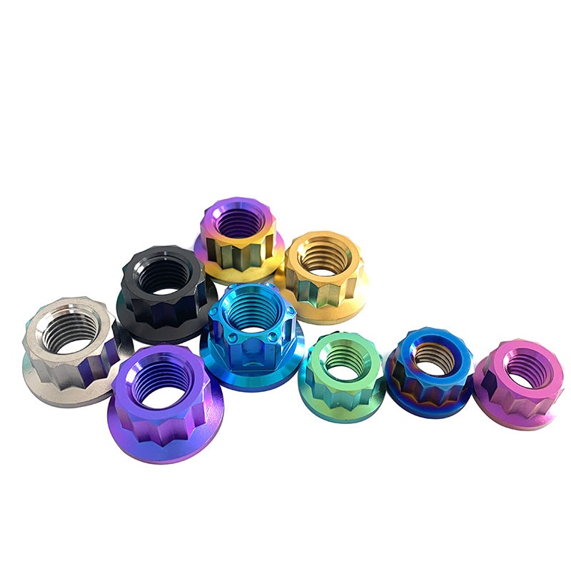 Customized Automotive Titanium 12 Point Flange Lock Nuts
