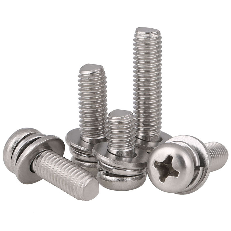 Stainless Steel Cross Recessed Pan Head Bolt Combination Sems Screw
