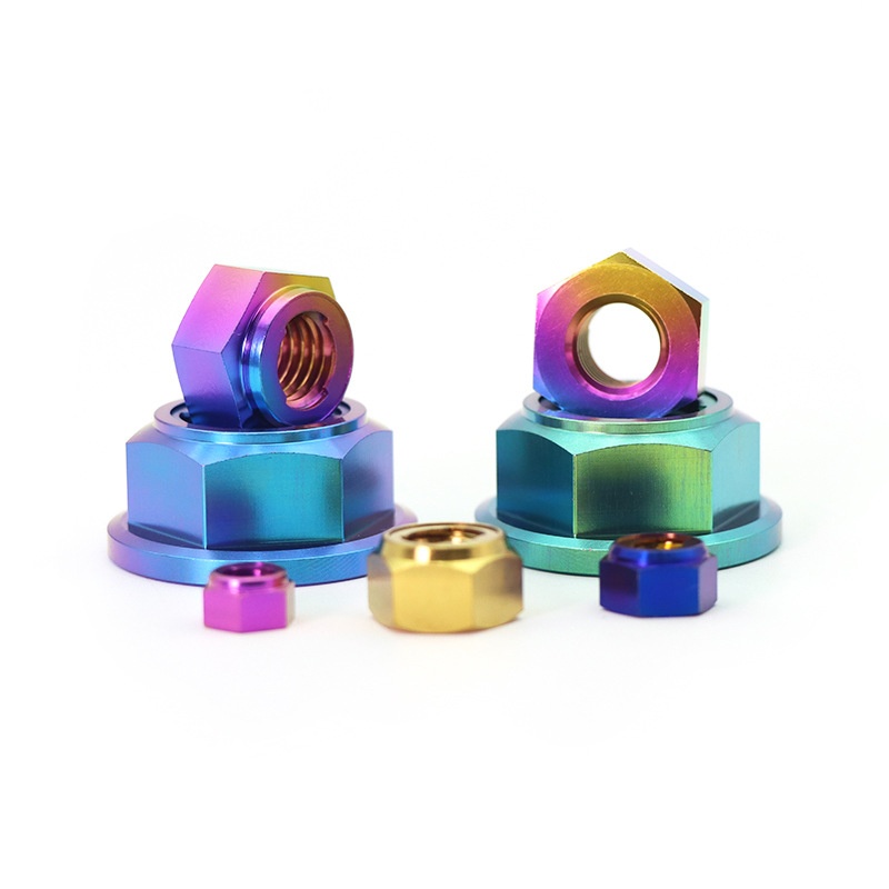 Titanium Alloy DIN980M Prevailing Torque Type Hexagon Nuts with Two-piece Metal
