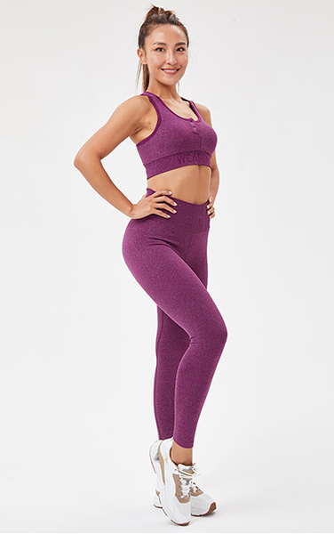 SEAMLESS CROP SPORTS BRA & FULL LENGTH TIGHTS / LEGGINGS
